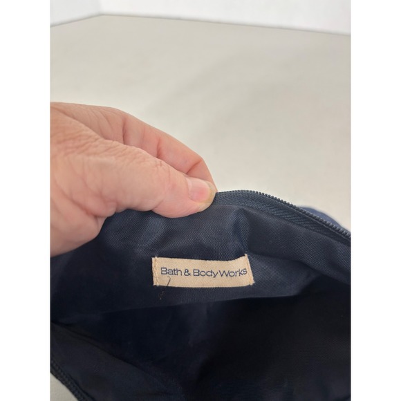 Bath and Body Works Denim Pouch Cosmetic Bag Zippered Multipurpose - Picture 4 of 4